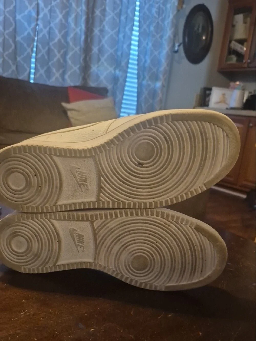 Nike All-White Leather Low-Top Sneakers